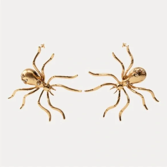ZARA Bejeweled gold Spider Earrings - Picture 4 of 4